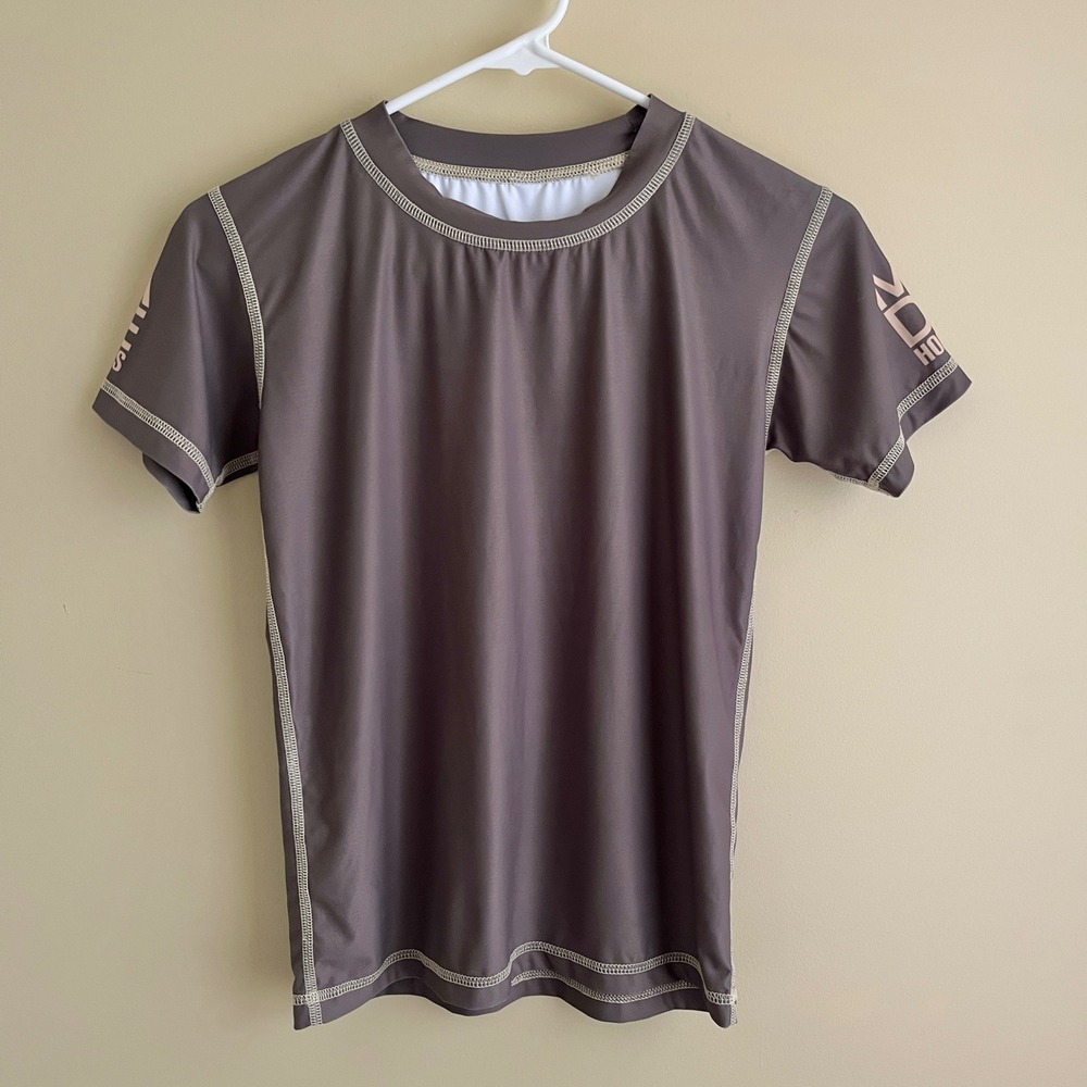 Made Hoops Compression Shirt Youth Large Stone Brown Basketball Athletic Stretch